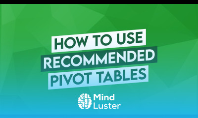 How to Use Recommended Pivot Tables Excel Pivot Tables Training