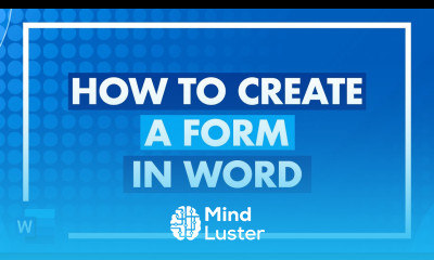 How to Create a Form in Microsoft Word MS Word Form Tutorial