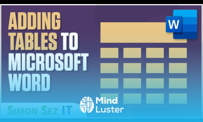 Microsoft Word Tutorial Using Tables in Word