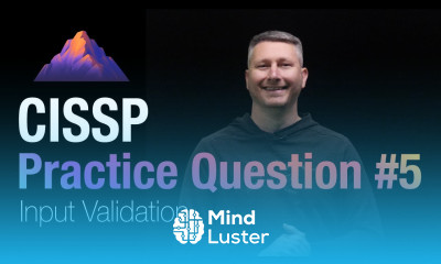 CISSP Practice Question 5 Input Validation