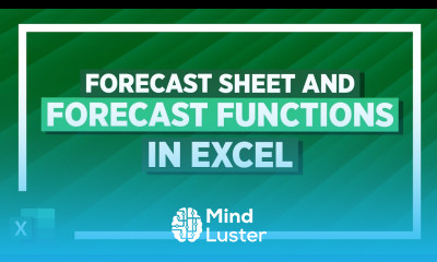 Forecasting in Excel Tutorial Forecast Sheet and Functions SLOPE INTERCEPT FORECAST LINEAR