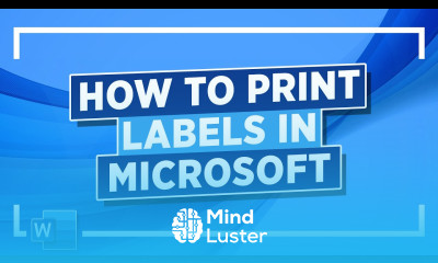 How to Print Labels in Word Microsoft Word Tutorial