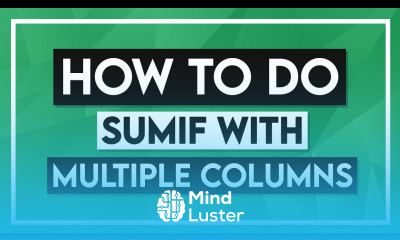 How to do SUMIF with Multiple Columns Tutorial SUMIFS in Excel