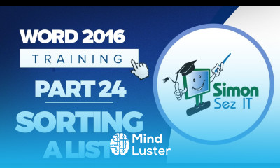 Word 2016 for Beginners Part 24 How to Sort a List in Microsoft Word 2016