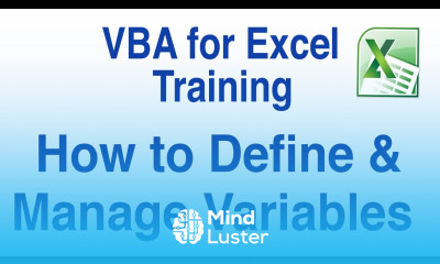 Learn Visual Basic for Applications VBA for Excel Tutorial How to ...