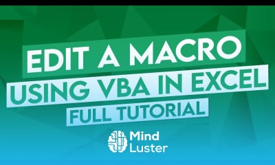 Learn VBA Excel Edit a Macro using VBA in Excel Tutorial - Mind Luster
