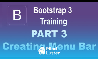 Bootstrap Tutorial For Beginners Part 3 Creating a Menu Bar Using Bootstrap