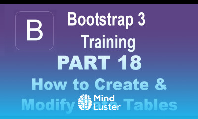 Bootstrap Tutorial For Beginners Part 18 How to Create and Modify Responsive Data Tables