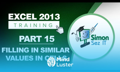 Excel 2013 for Beginners Part 15 How to Fill In Similar Values in Excel Cells