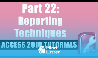 Microsoft Access 2010 Tutorial for Beginners Part 22 Reporting Techniques and Formatting Reports