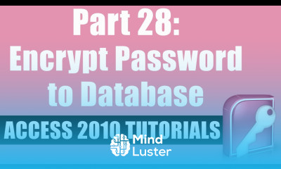 Microsoft Access 2010 Tutorial for Beginners Part 28 Password Protect an Access Database