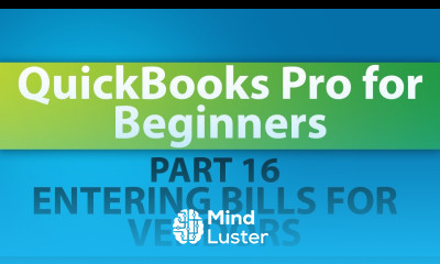 QuickBooks Training Tutorial Part 16 How to Enter Bills for Vendors