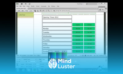 Dreamweaver CS6 Training Part 29 How to Modify a Table in a Web page Create a Website Course