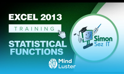 Excel 2013 Tutorial Using Statistical Functions Learn Excel Training Tutorial