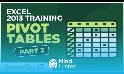 Working with Pivot Tables in Excel 2013 Part 2 Learn Excel Training Tutorial