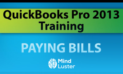 QuickBooks Pro 2013 Training Paying Bills