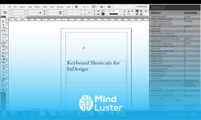 Learn Keyboard Shortcuts for InDesign - Mind Luster
