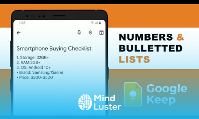 Create Numbers Bulleted Lists in Google Keep Android App 7