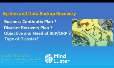 CISA DISA Exam Topic Business Continutiy management Sachin Hissaria