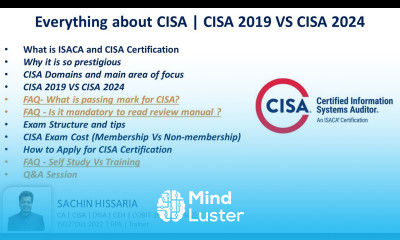 Everything about CISA CISA 2019 VS CISA 2024 SACHIN HISSARIA