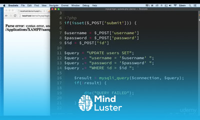 13 Query to Update Username Password HOW TO USE DATABASE IN PHP PHP COURSE CMS PROJECT