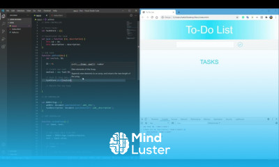 3 Javascript Add Task To Data Structure JAVASCRIPT TODO APP PROJECT TUTORIAL FOR BEGINNERS