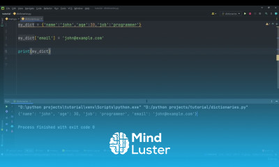 3 Dictionary basics Python Tutorial Full Course for intermediate to Advance Complete guide