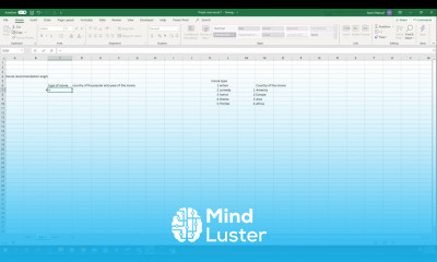 17 Creation of a data base for one user 05 Project 3 Create a basic movie suggestion program EXCEL