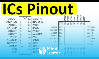 Integrated circuits architecture and pin configuration schematics reading and wiring symbols