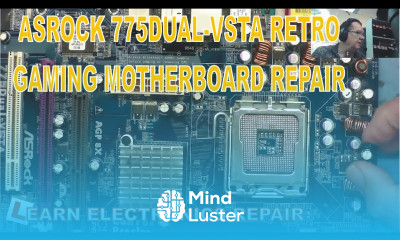 LER 051 Asrock 775Dual VSTA Retrogaming Motherboard Bad Capacitors Repair How to Recap Motherboard