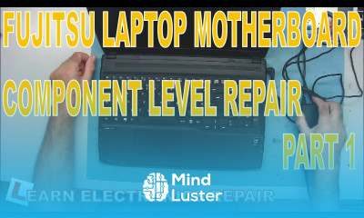 LER 049 Fujitsu Laptop motherboard component level repair Power LED on but no boot no fan Part1