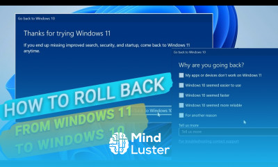 ️ How to Get Back to Windows 10 After Updating Your Operating System to Windows 11 ️