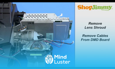 Mitsubishi DLP TV Repair Removing DMD Chip from Light Engine How to Fix Black White Dots