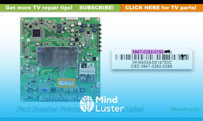 Vizio 3647 0292 0150 Main Boards Replacement Guide for Vizio E470VL LCD TV Repair