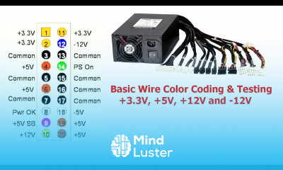 Power Supply SMPS Basic Wire Color Coding Testing 3 3V 5V 12V and 12V by Technical Adan