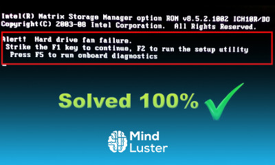 Fixed Alert Hard drive fan failure Error Strike the F1 key to continue