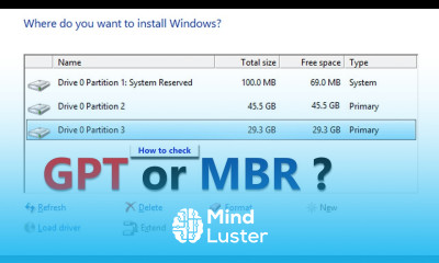 GPT or MBR How to Check Disk Drive Is GPT Or MBR In Windows partition