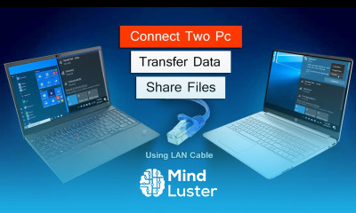 How to Connect Two Computers Laptop with LAN Cable Share Files Folders Drives