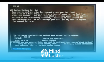 Error 162 system Options Not Set