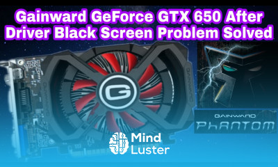Gainward GeForce GTX 650 After Driver Black Screen Problem Solved