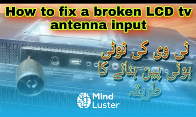How to Repair a broken LCD tv antenna input Cable pin connectors howto broken tvrepair cablepin