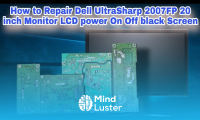 How to Repair Dell UltraSharp 2007FP 20 inch Monitor LCD power On Off black Screen Problem Solved