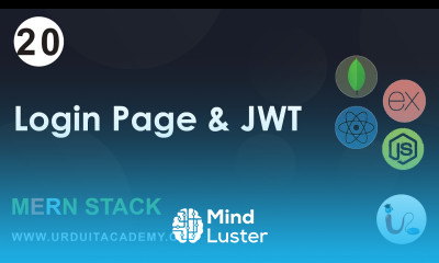 Lecture 20 Create a Login Page GUI Connect Implement JWT Token MERN Stack Development