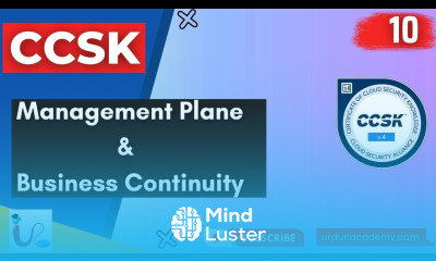 Lecture 10 Management Plane Business Continuity CCSK Cloud Computing Master Cloud Security