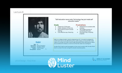 UI UX Design Lecture 8 User Persona