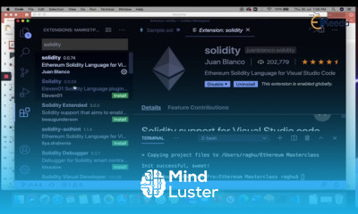 Learn Writing a contract in VSCode using Truffle - Mind Luster