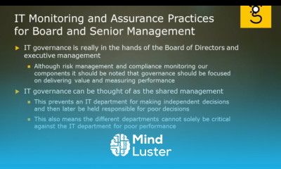 4 IT Monitoring and Assurance Practices for Board and Senior Management