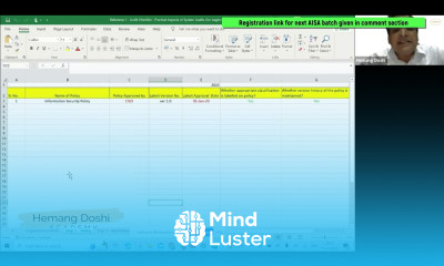 Associate Information System Auditors Course AISA Demo Lecture Hemang Doshi
