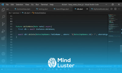 How to delete data from database in flutter sqflite