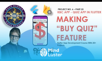 HINDI 25 Making BUY QUIZ Feature In Our App Flutter KBC Quiz App Tutorial In Hindi